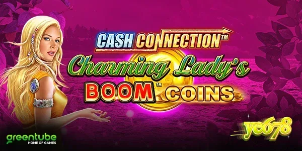 Interface do jogo Cash Connection Charming Lady’s Boom Coins